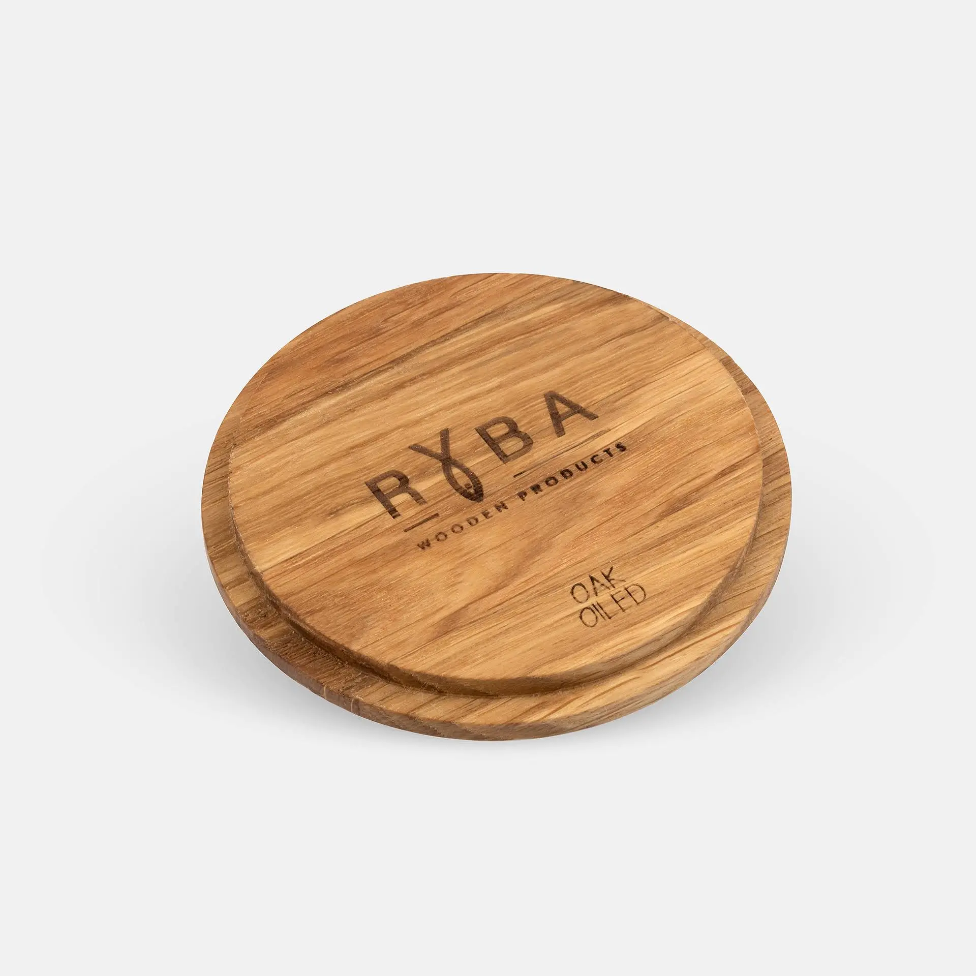 Wieczko drewniane spersonalizowane grawerem logo,Wooden lid personalized with a logo engraving
