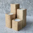 świecznik drewniany na tealighty dębowy zaokrąglany oak candle holder (2).webp