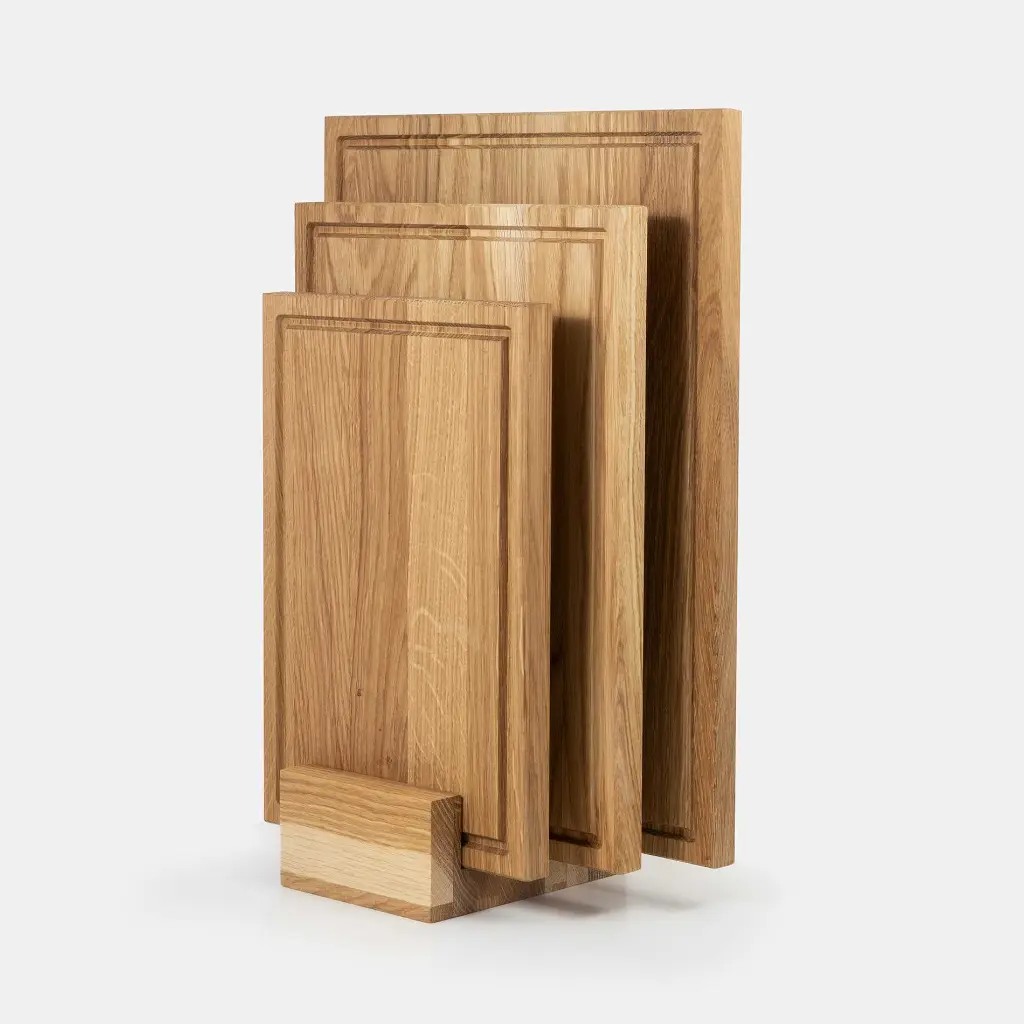 60-01-00464-H_1 drewniane deski do krojenia z rowkiem INGE dąb wooden cutting boards with groove oak.webp