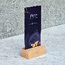 40-00-00833-02-H drewniana podstawka pod kartki, menu, wizytówki bukowa, wooden card stand beech.webp