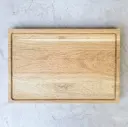 Oak cutting board with groove 450x300x30mm