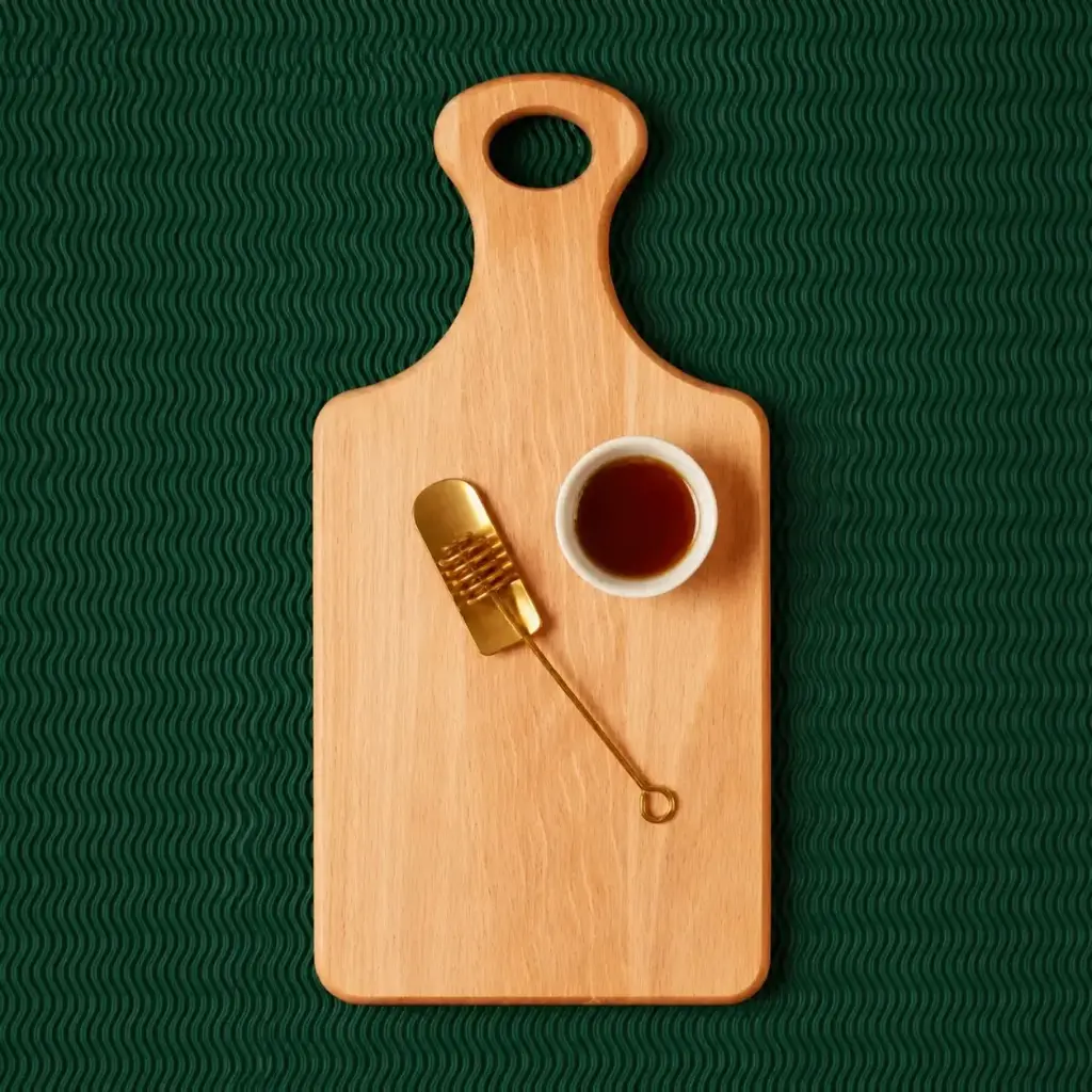 Beech cutting board with handle 345x170x15mm