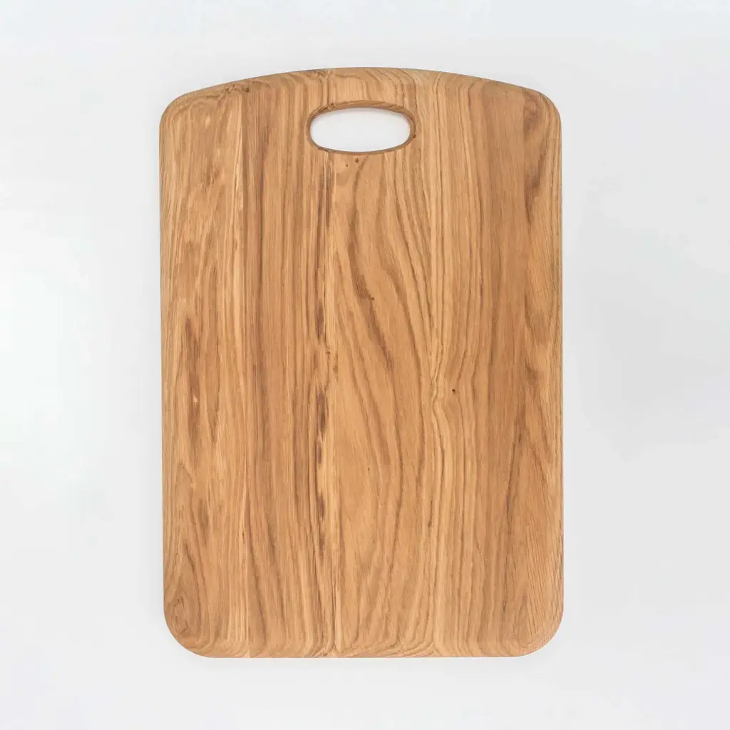 Oak cutting board with handle LEW 450x300x20mm hard wax