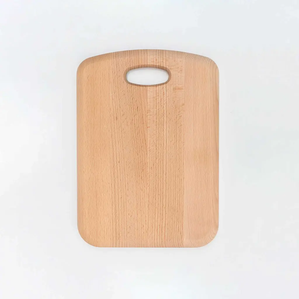 Beech cutting board with handle LEW 340x240x20mm oiled