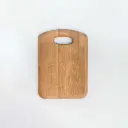 Oak cutting board with handle LEW 280x200x20mm hard wax