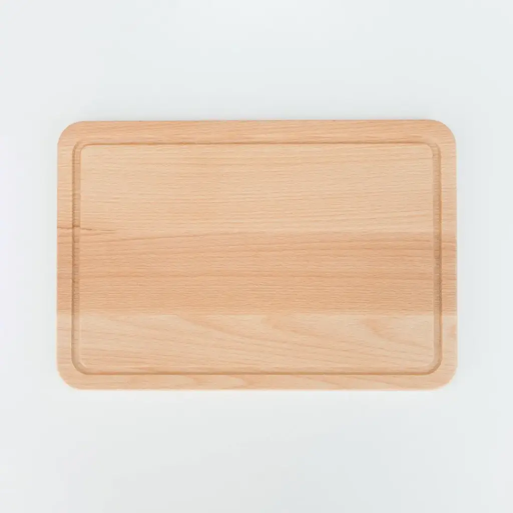 Beech cutting board with groove 300x200x15mm oiled