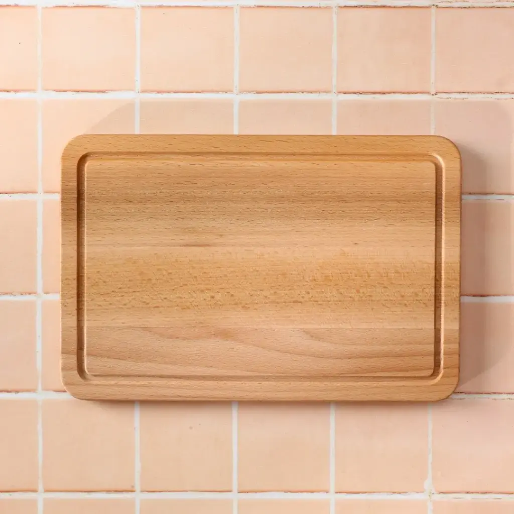 Beech cutting board with groove 300x200x15mm
