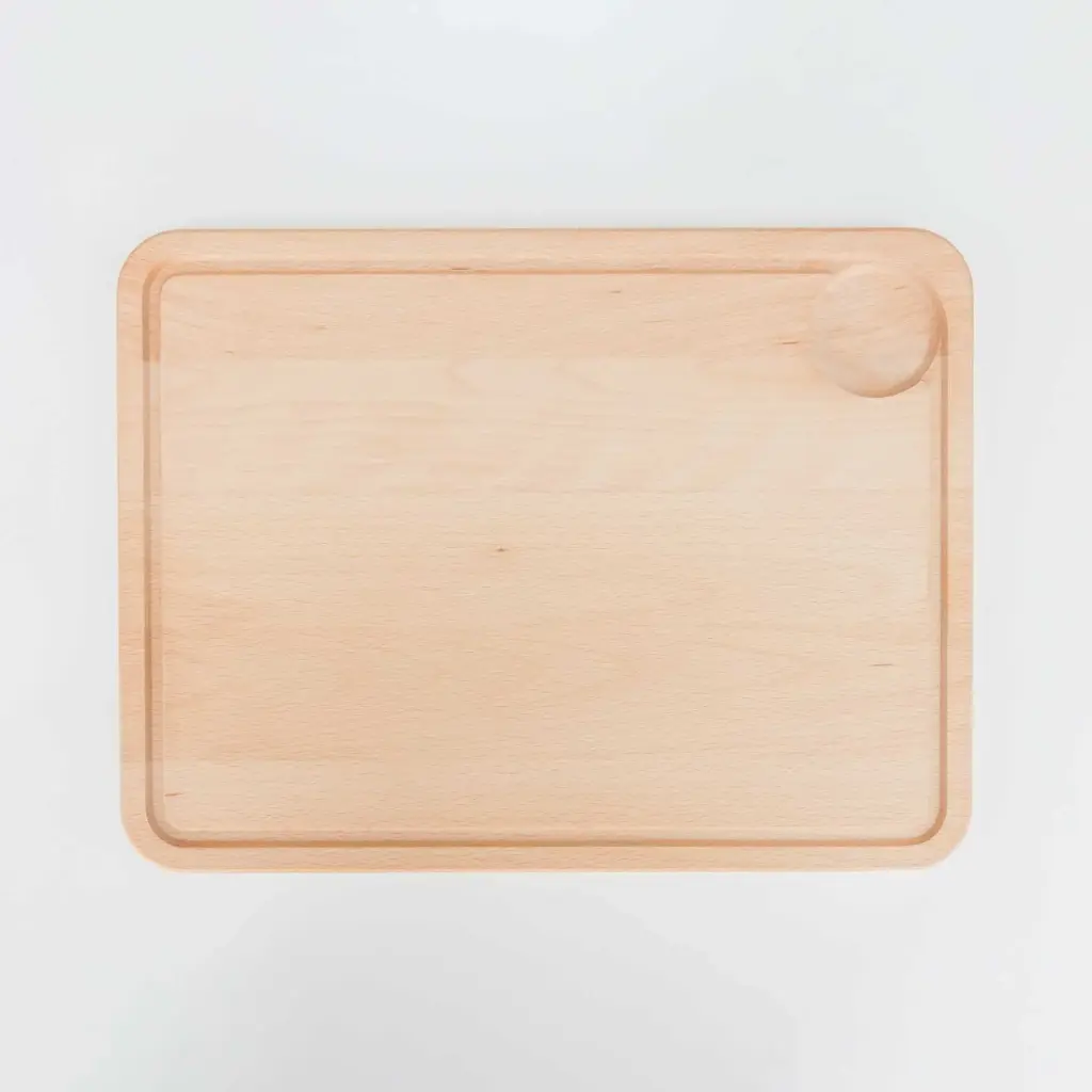 Beech cutting board with groove 395x295x20mm oiled