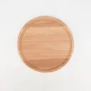 Beech cutting board with groove dia220x15mm oiled