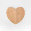 Beech cutting board heart shape 225x240x15mm oiled
