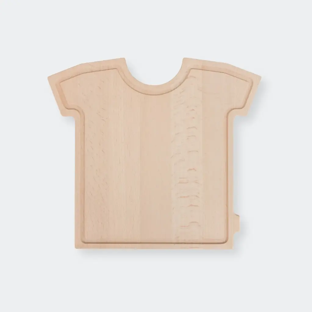 Deska do krojenia bukowa Koszulka T-shirt 250x280x15mm 