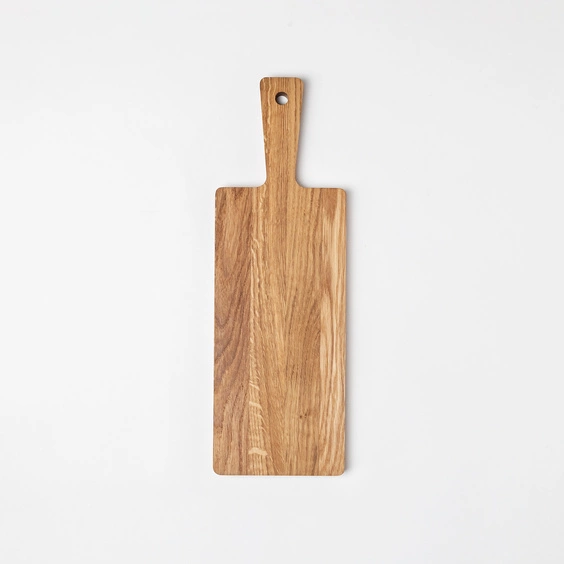 Oak cutting board with handle 395x130x20mm