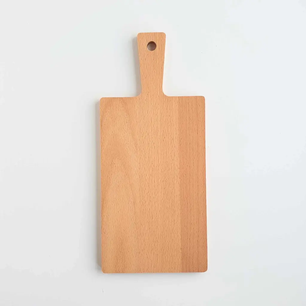 Deska do krojenia z rączką bukowa 340x150x9mm 