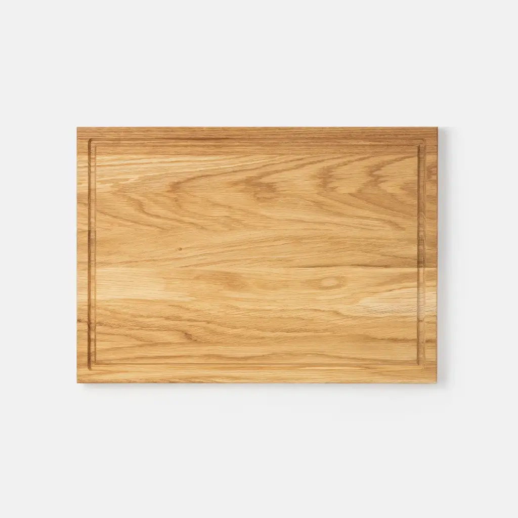 Deska do krojenia z rowkiem dębowa INGE 350x250x20mm