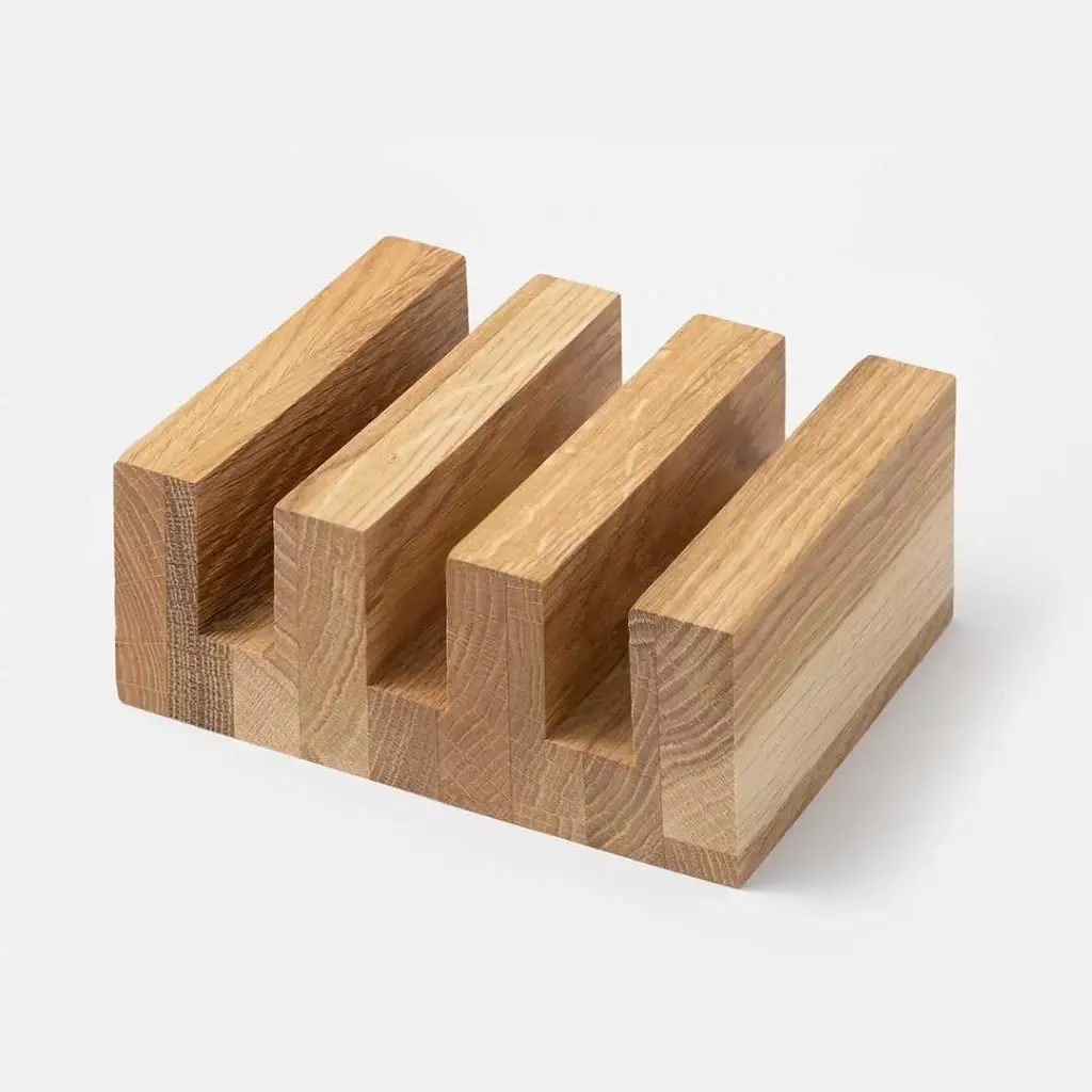 Podstawa dębowa stojak pod deski INGE 115x146x60mm wosk twardy, do desek o grubości 20mm