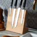 Bukowy blok na 4 noże z magnesami