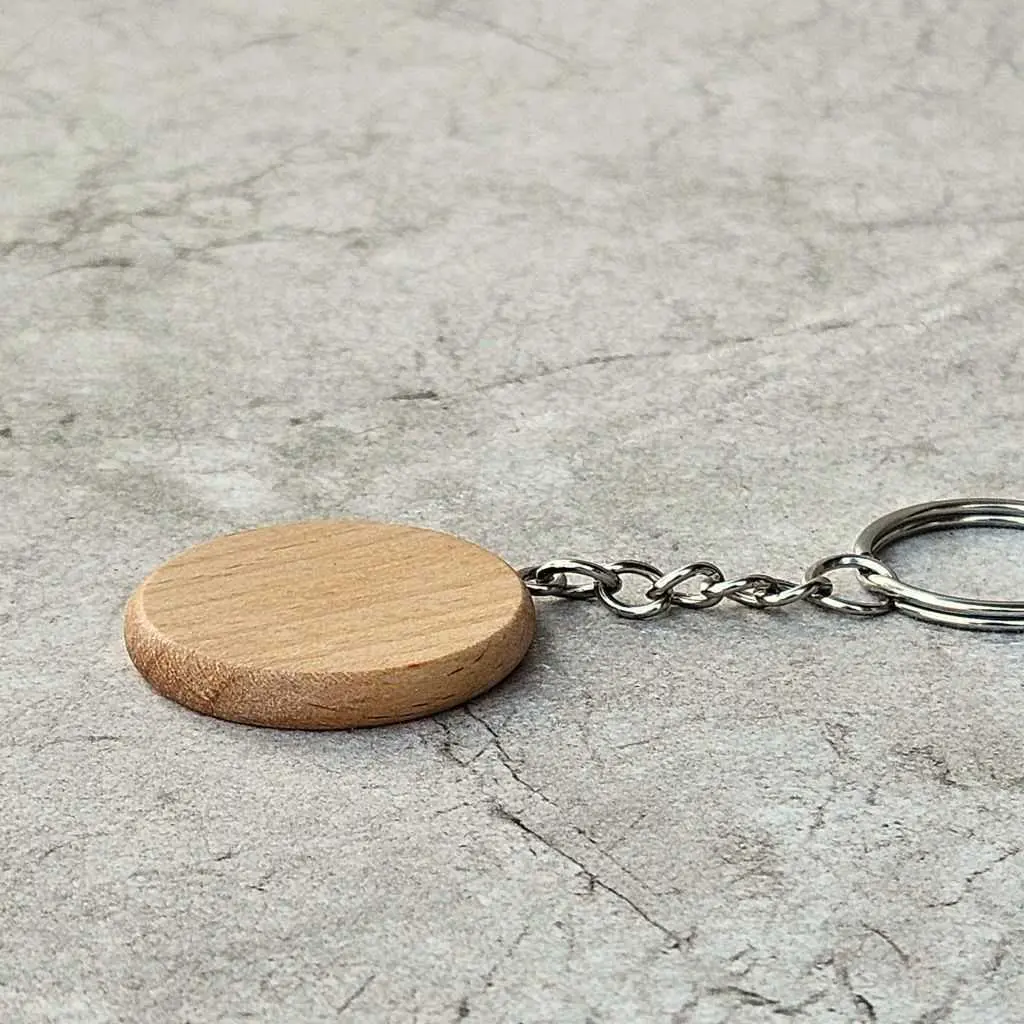 Brelok bukowy fi35x5mm zaokrąglany