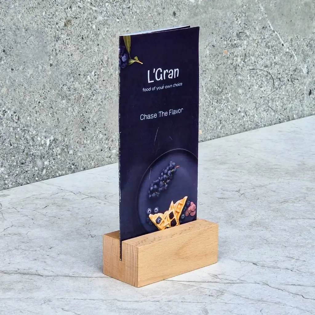 Stojak na wizytówki bukowy 105x50x40mm