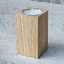 Świecznik na tealight dębowy 90x50x50mm prosty