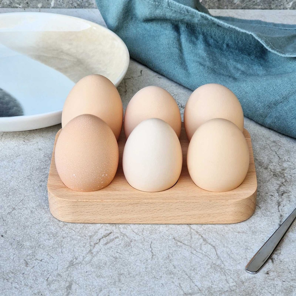 Beech tray for 6 eggs 145x100x20mm