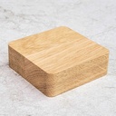 Oak cube 80x80x30mm transparent varnish