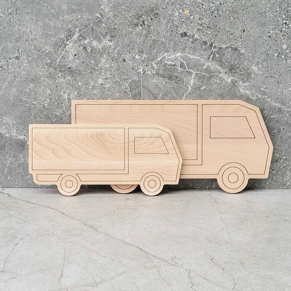 Beech cutting board truck shape 395x185x15mm raw