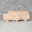 Beech cutting board truck shape 395x185x15mm raw