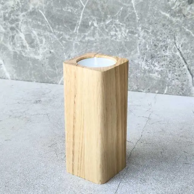 Oak tealight stand rounded 120x50x50mm