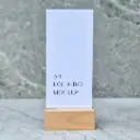 Beech postcard stand 105x50x40mm with 3DL plexi