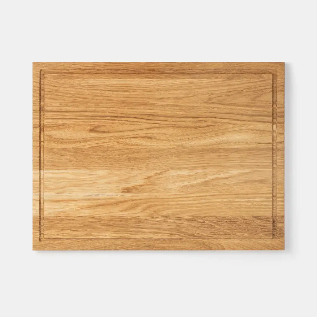 Deska do krojenia z rowkiem dębowa INGE 400x300x20mm wosk twardy