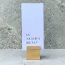 Oak cube menu stand 60x60x60mm
