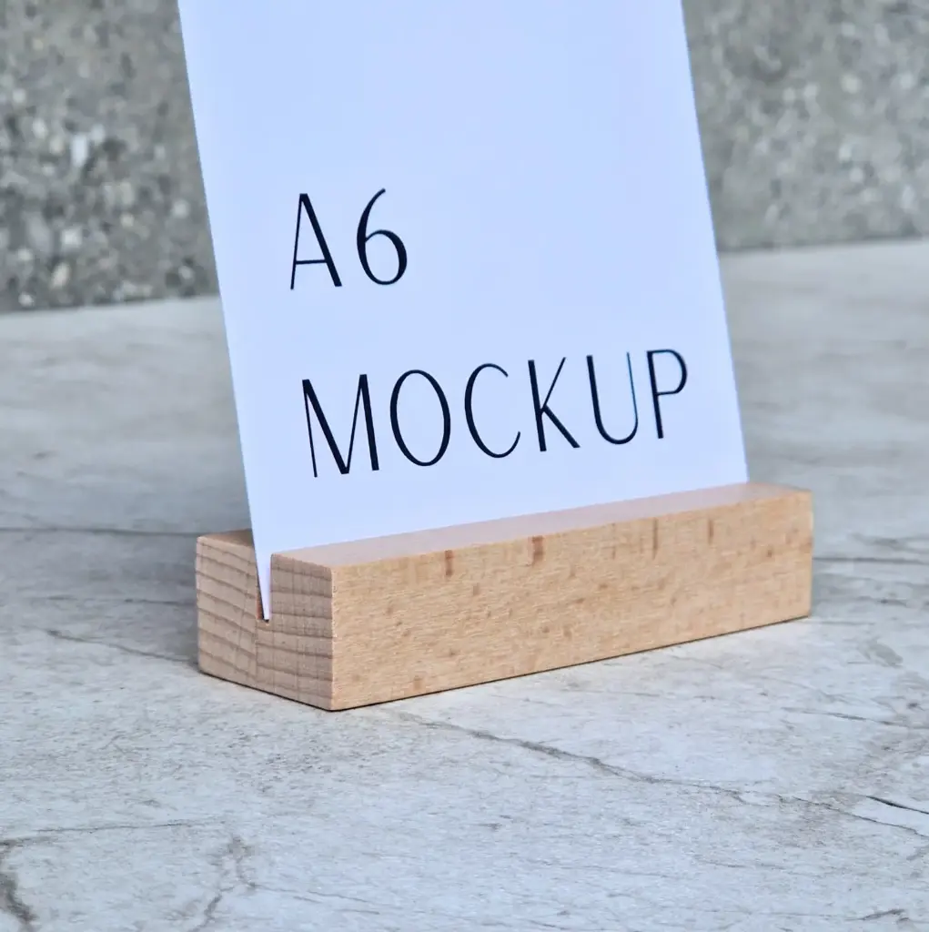 Stojak na kartkę, menu, wizytówkę 100x30x20mm