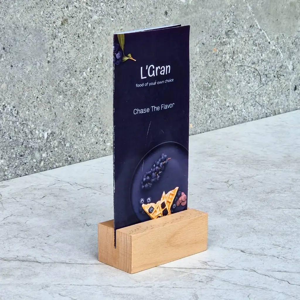 Menu card stand A6 105x50x40mm