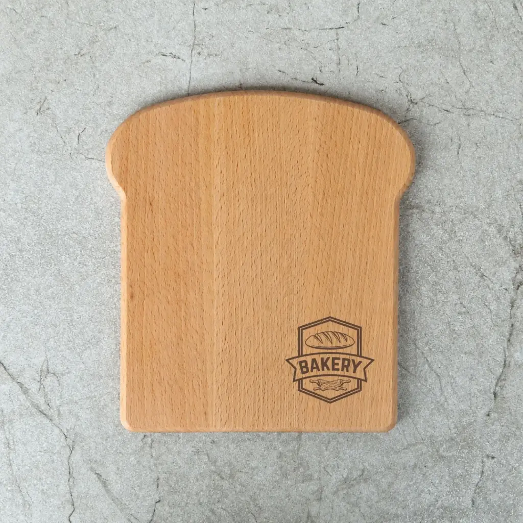 Beech board toast sandwich shaped 220x200x15mm personalised