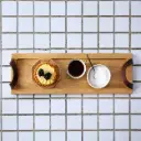 Oak tray 480x150x20mm with leather handles