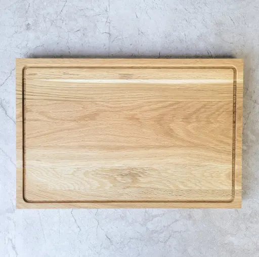 [DB30-00044-H-025093] Oak cutting board with groove 450x300x30mm