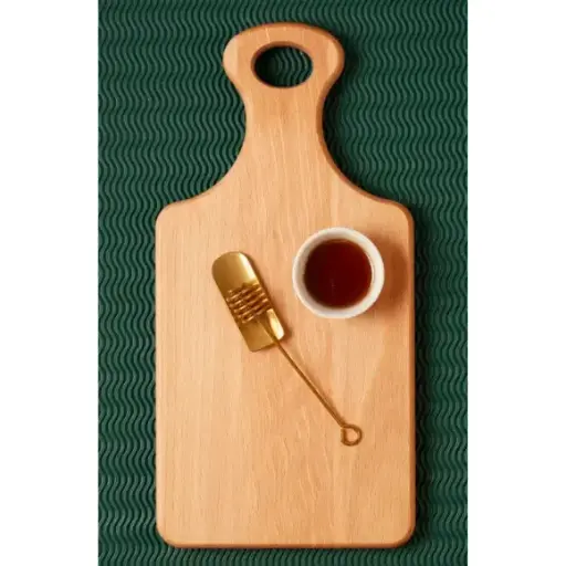 [BK15-00000-O-025095] Beech cutting board with handle 345x170x15mm