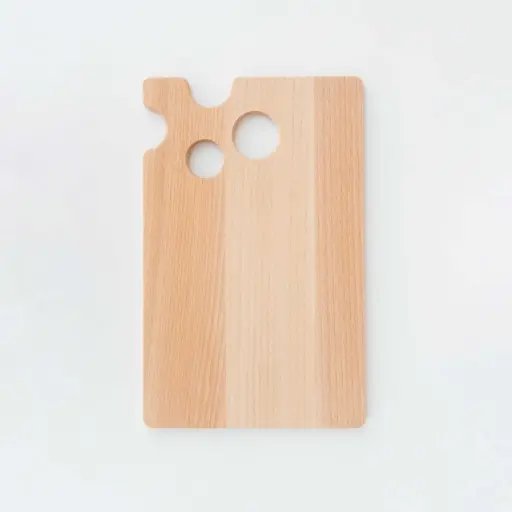 [BK10-00008-P-025111] Beech cutting board cheese shape 240x150x9mm oiled