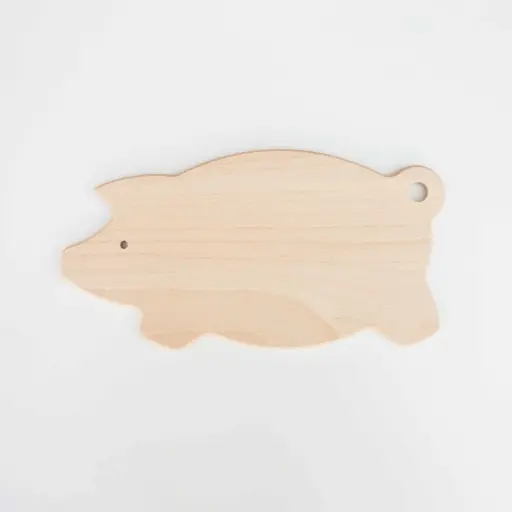 [BK10-00028-S-025137] Beech cutting board pig shape 290x150x10mm