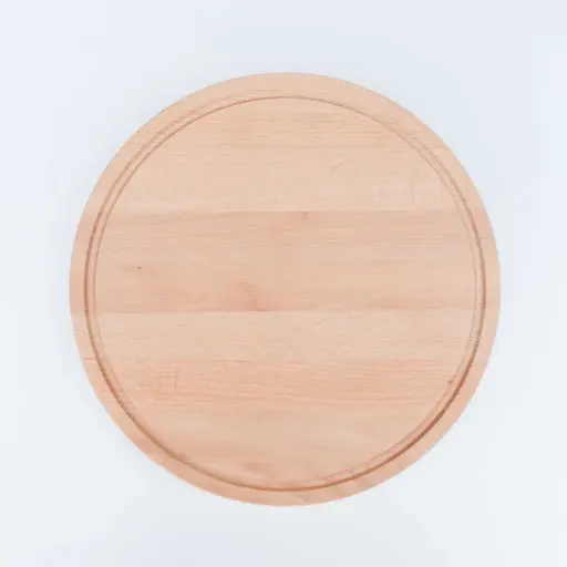 [BK40-00049-P-025172] Beech cutting board with groove fi350x40mm