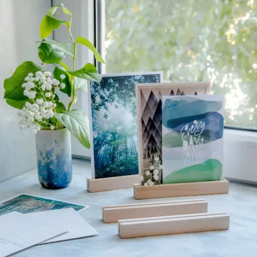 [BK20-00313-S-025208] Beech postcard stand 150x20x20mm