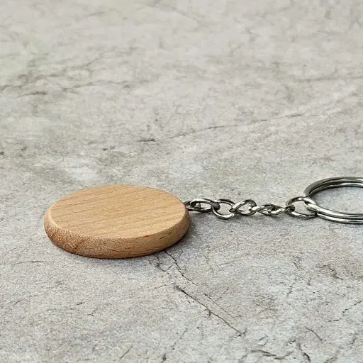 [BK10-00793-L-025283] Brelok bukowy fi35x5mm zaokrąglany lakierowany 