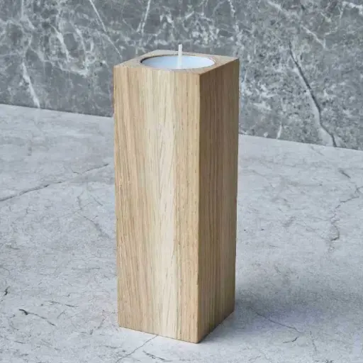 [DB50-00902-H-025350] Świecznik na tealight dębowy 150x50x50mm prosty