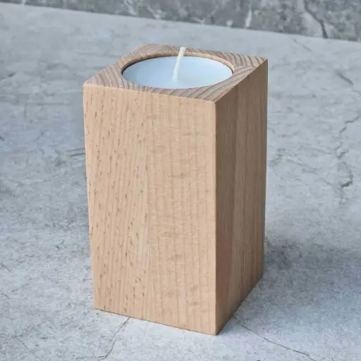 [BK50-00902-040659] Świecznik na tealight bukowy 90x50x50mm prosty