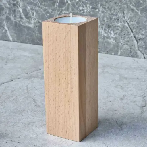 [BK50-00902-040661] Beech tealight stand 150x50x50mm