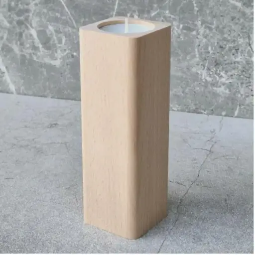 [BK50-00902-040674] Świecznik na tealight bukowy 150x50x50mm zaokrąglany