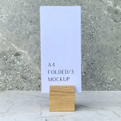 [DB60-00839-H-040802] Stojak na wizytówki dębowy 60x60x60mm