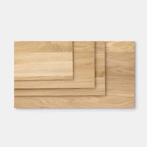 [H-Set-041102] Oak cutting board with cut egdes SET