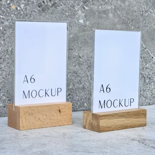Stojak na kartkę, menu A6 105x50x40mm