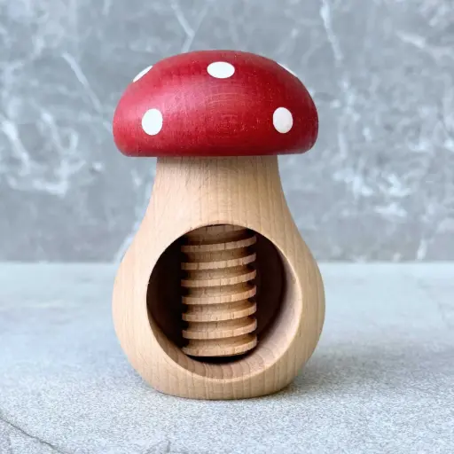 [O-041744] Nutcracker mushroom red toadstool
